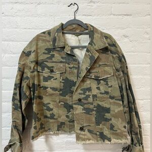 Free People Camouflage Jacket